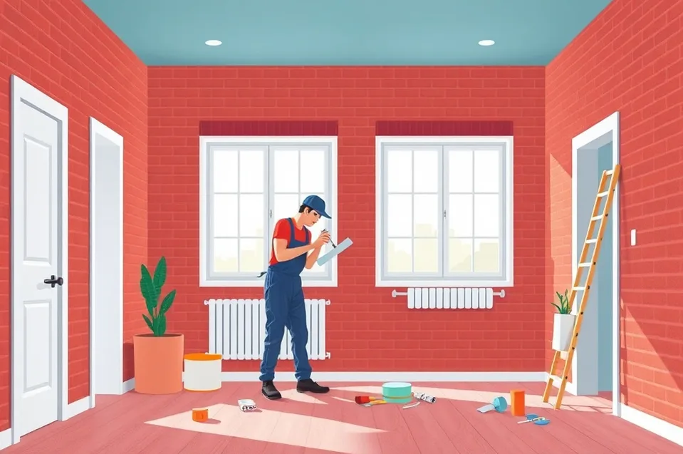 Intérieur rénové après travaux de peinture à Fillière